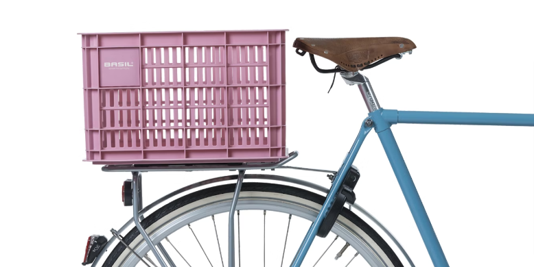 Bags Baskets and Crates Basil Crate MEDIUM PINK Energy Electric Bikes