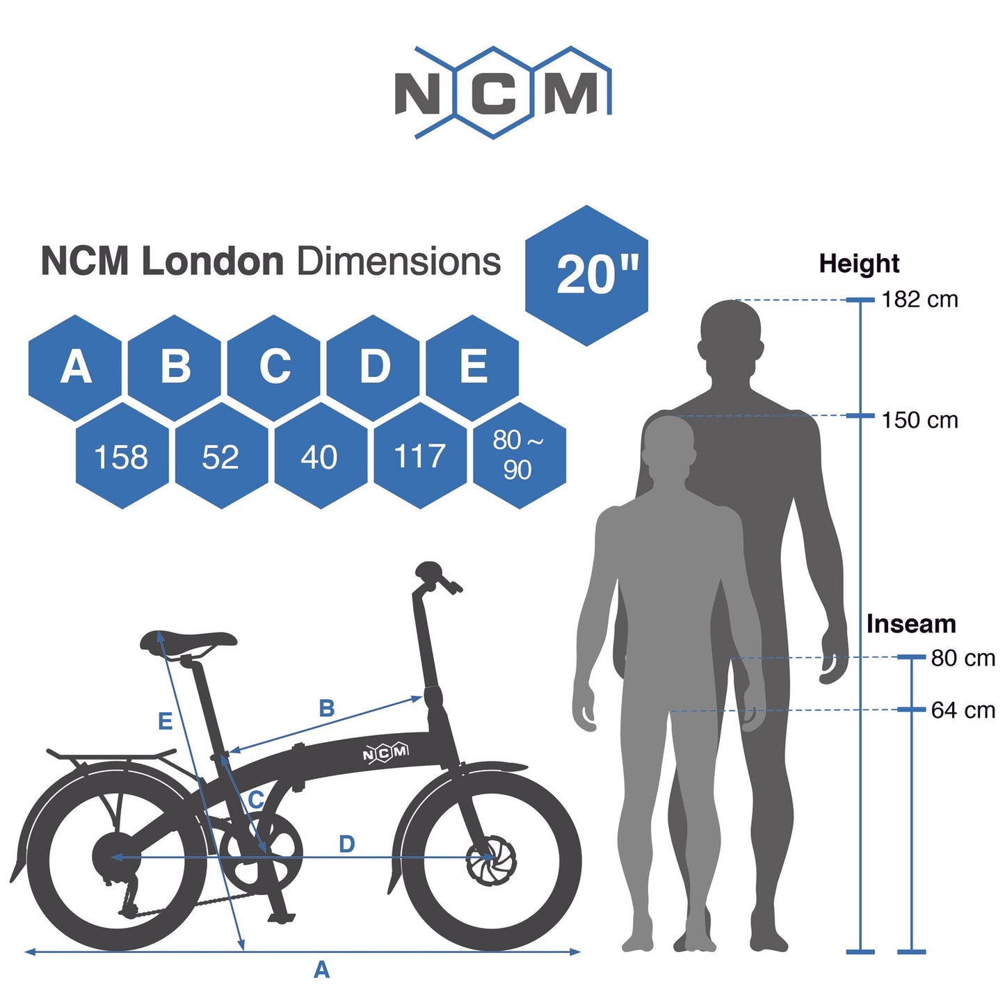 NCM London Plus Folding eBike BLACK