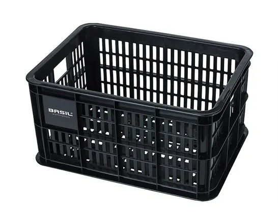 Bags, Baskets and Crates: Basil Crate LARGE BLACK – Energy Electric Bikes