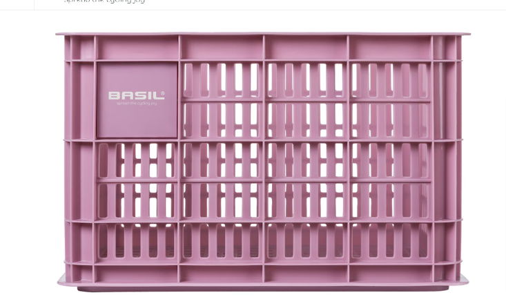 Bags, Baskets And Crates: Basil Crate Large Pink – Energy Electric Bikes