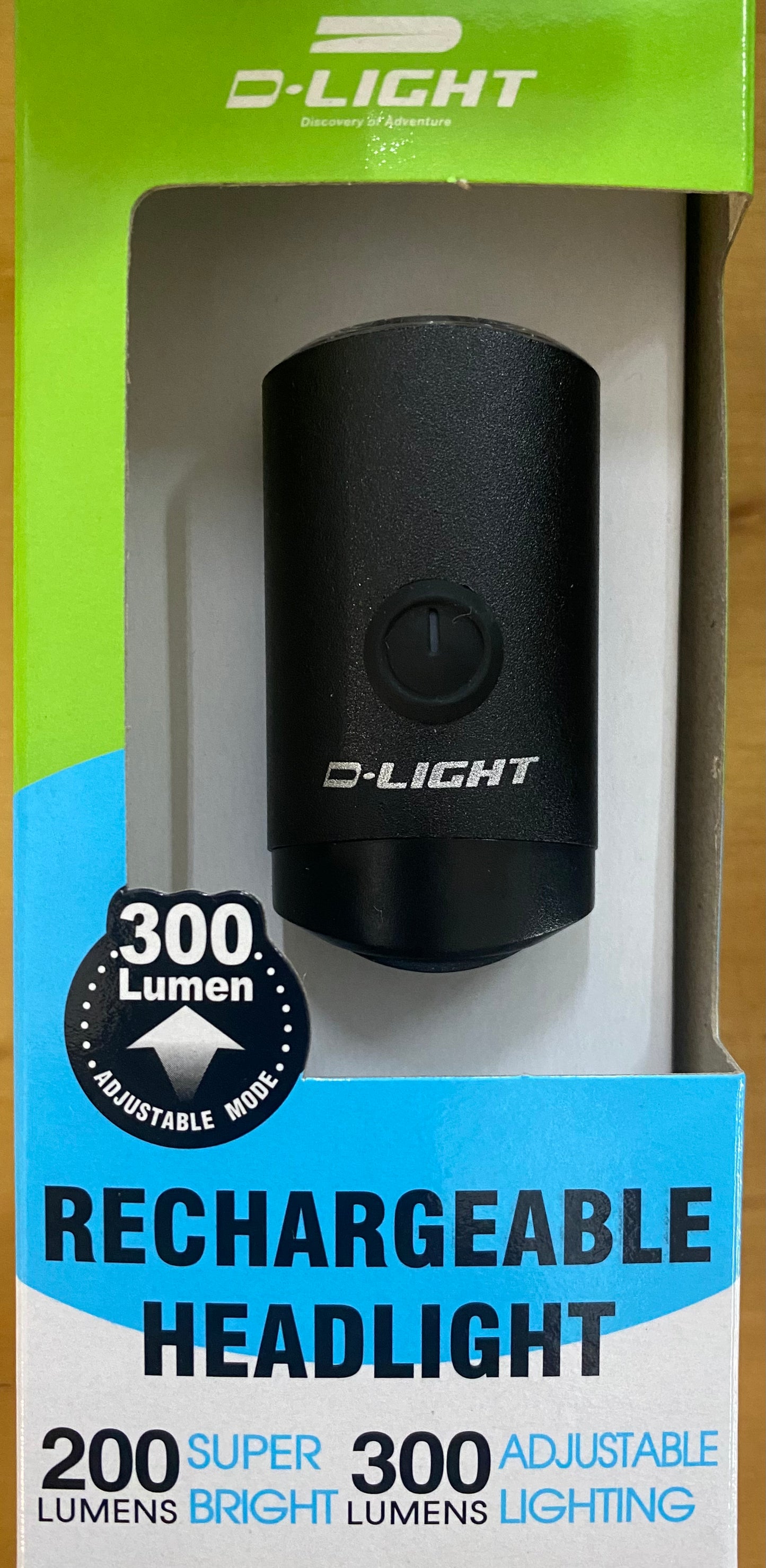 Lights and Reflector Accessories:  D-Light Rechargeable Headight