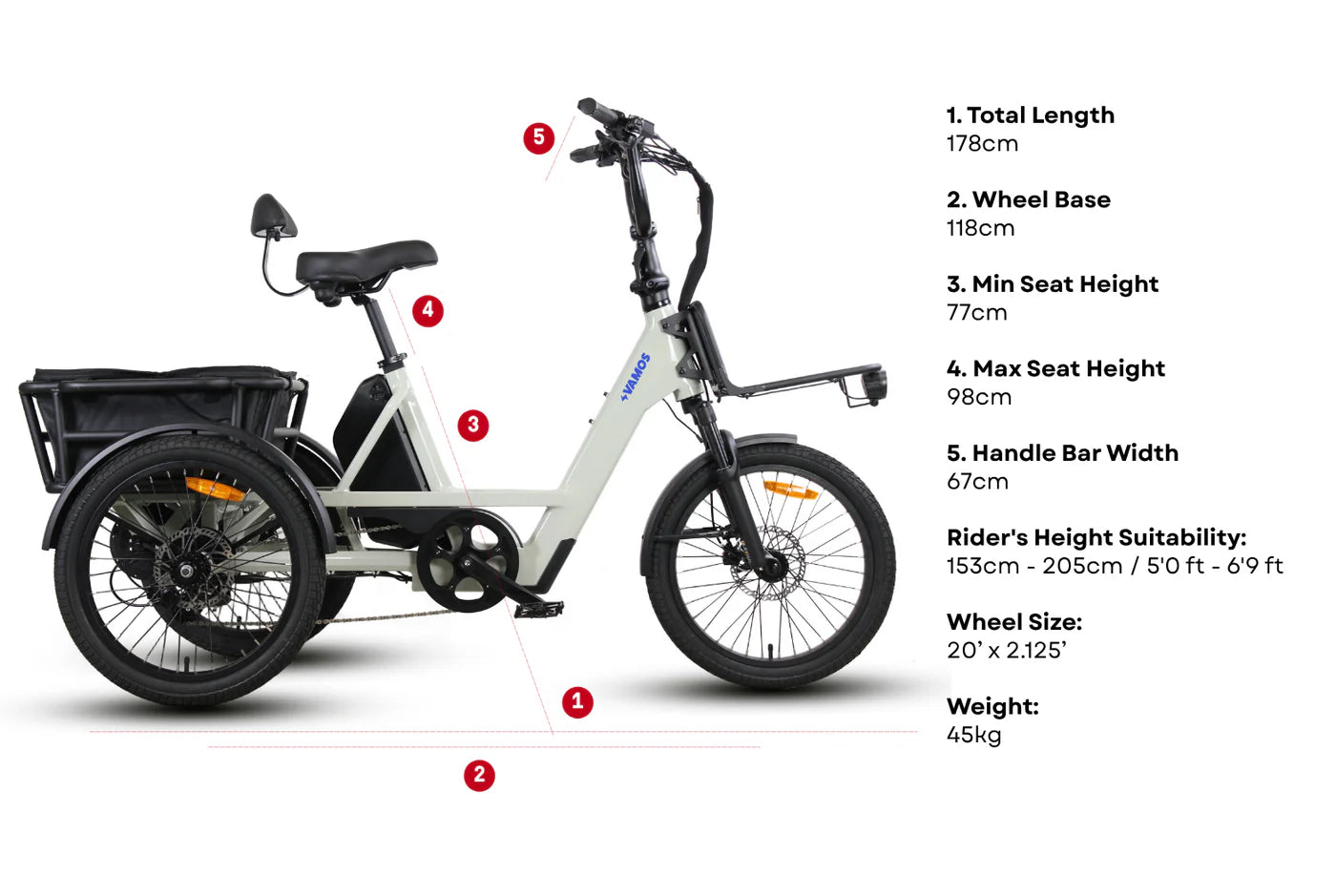 Vamos Trio Pre-Order – 3 Wheel Electric Trike